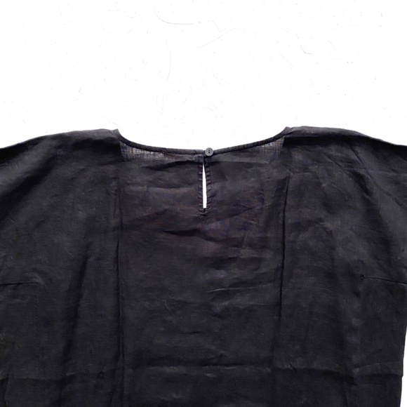 Eileen Fisher Nwt Organic Handkerchief Linen Round Neck Knee Length Dress XL - Picture 4 of 4